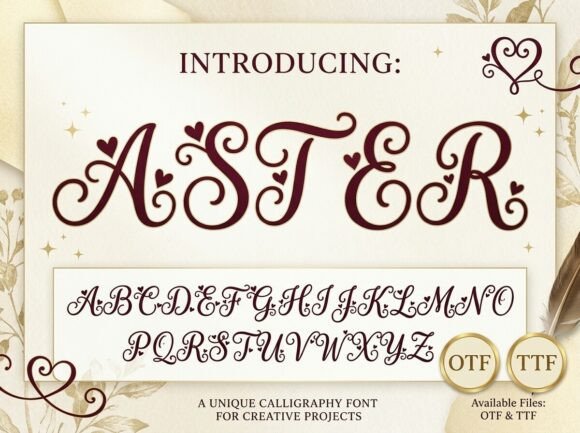Aster Font: A Romantic Display Type with Elegance