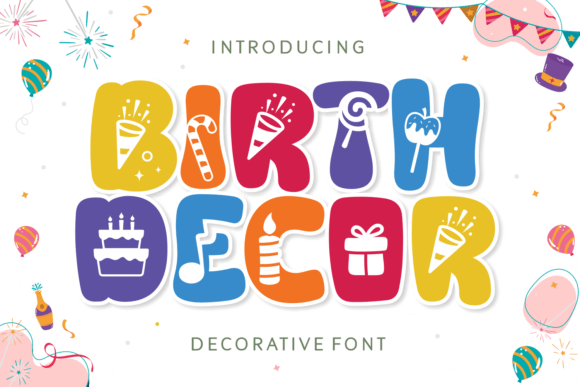 Birth Decor Typeface Review for Festive Branding