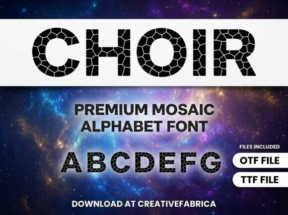 Choir Typeface: A Geometric Display Font for Handmade Brands