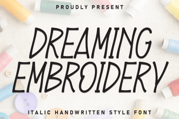 Dreaming Embroidery Font: A Display Typeface for Creative Web Projects