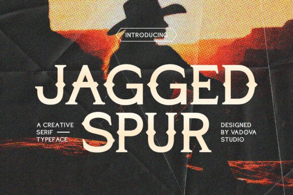 Jagged Spur Font: A Bold Typeface for Branding with Frontier Flair
