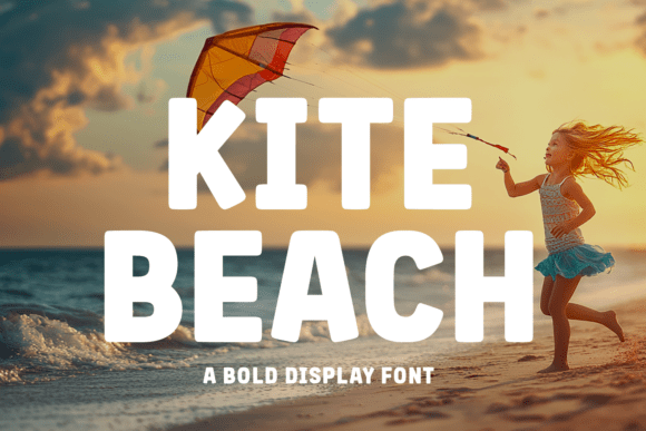 Kite Beach Font: A Cheerful Display Typeface for Content Creators