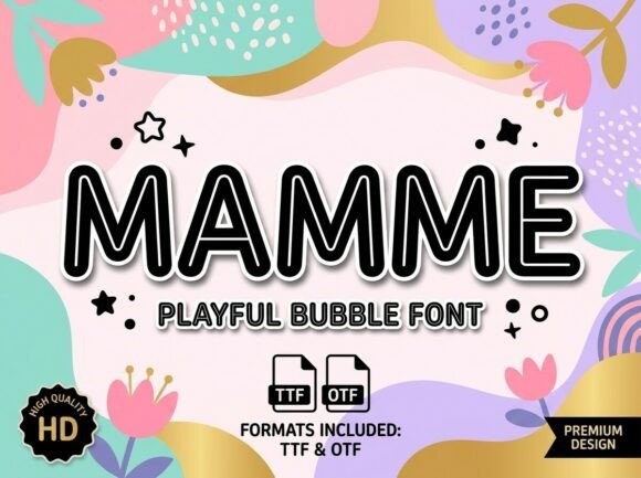 Mamme Display Font for Bouncy Campaign Visuals