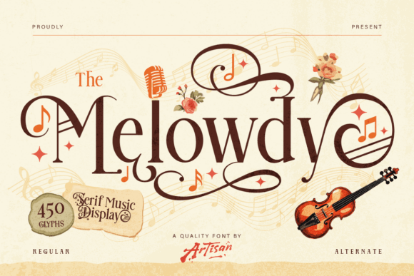 Melowdy Font for Vintage-Inspired Craft Creations