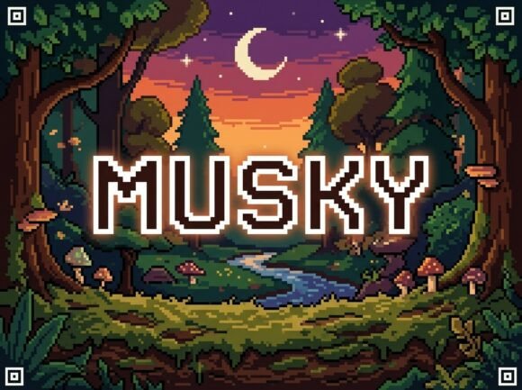 Musky Font: A Decorative Display Typeface for Creative Makers