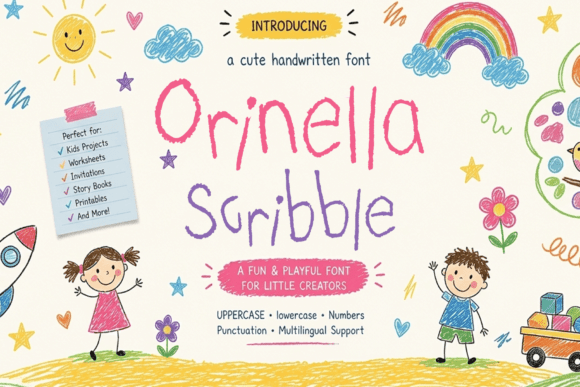 Orinella Scribble: The Hand-Drawn Typeface for Authentic Branding