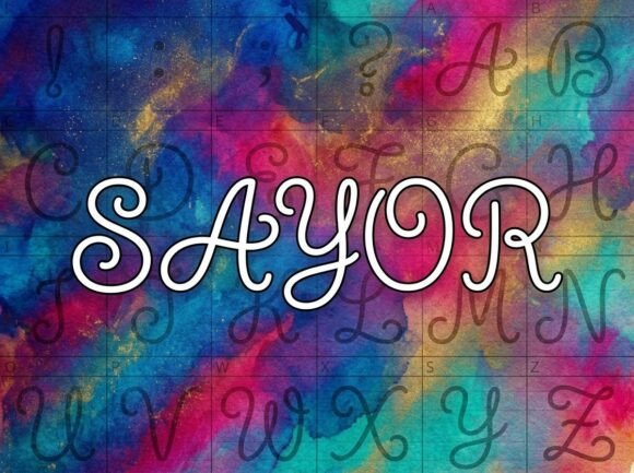 Sayor: The Stunning Decorative Display Font for Bold Branding