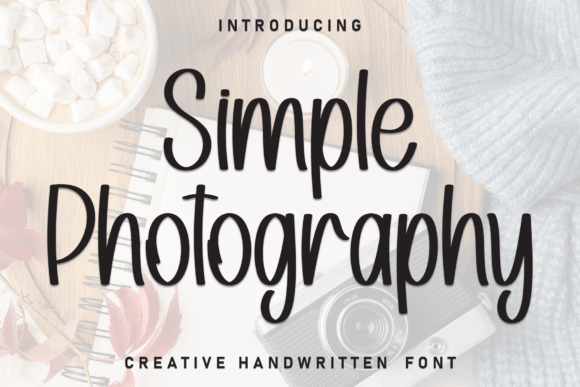 Simple Photography Font: A Charming Display Typeface for Crafters