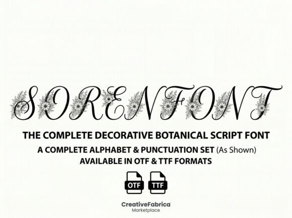 Soren Font: A Botanical Script for Editorial Elegance