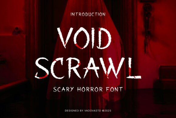 Void Scrawl Font — A Chilling Display Typeface for Creative Designs