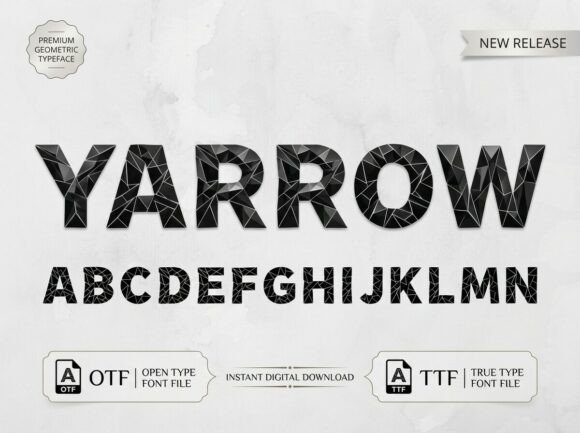 Yarrow Font: A Geometric Display Typeface for Modern Design